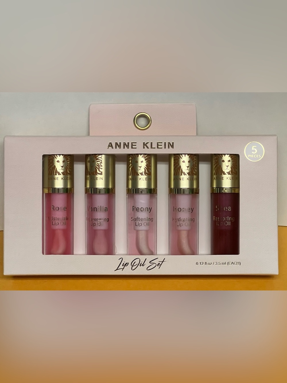 Anne Klein Lip Oil Set - Rose, Vanilla, Peony, Honey, Shea